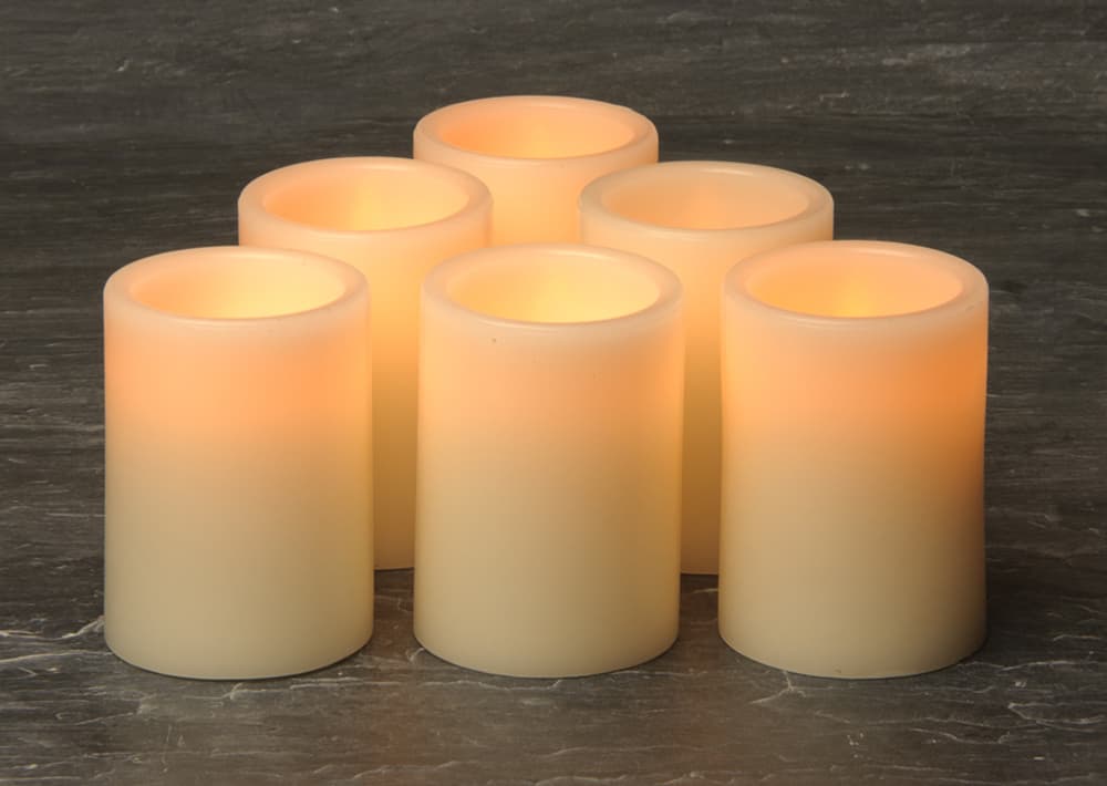 Pack 6 Battery operated wax candles SC3874-6