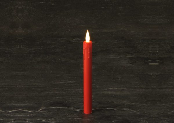 8" Red  Battery operated Taper Candle SC2711WWR
