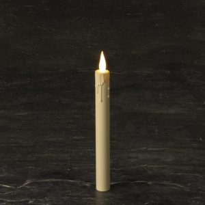 8" Ivory Battery operated Taper candle SC2711WW